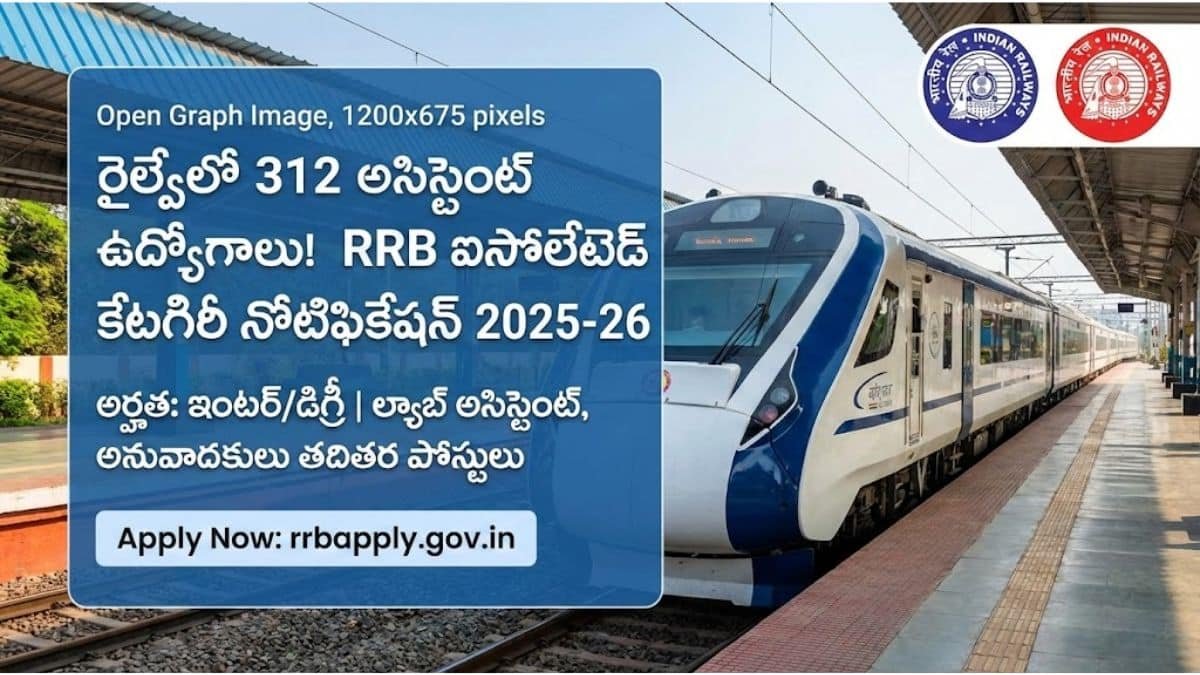 RRB Isolated Category Notification 2025-26